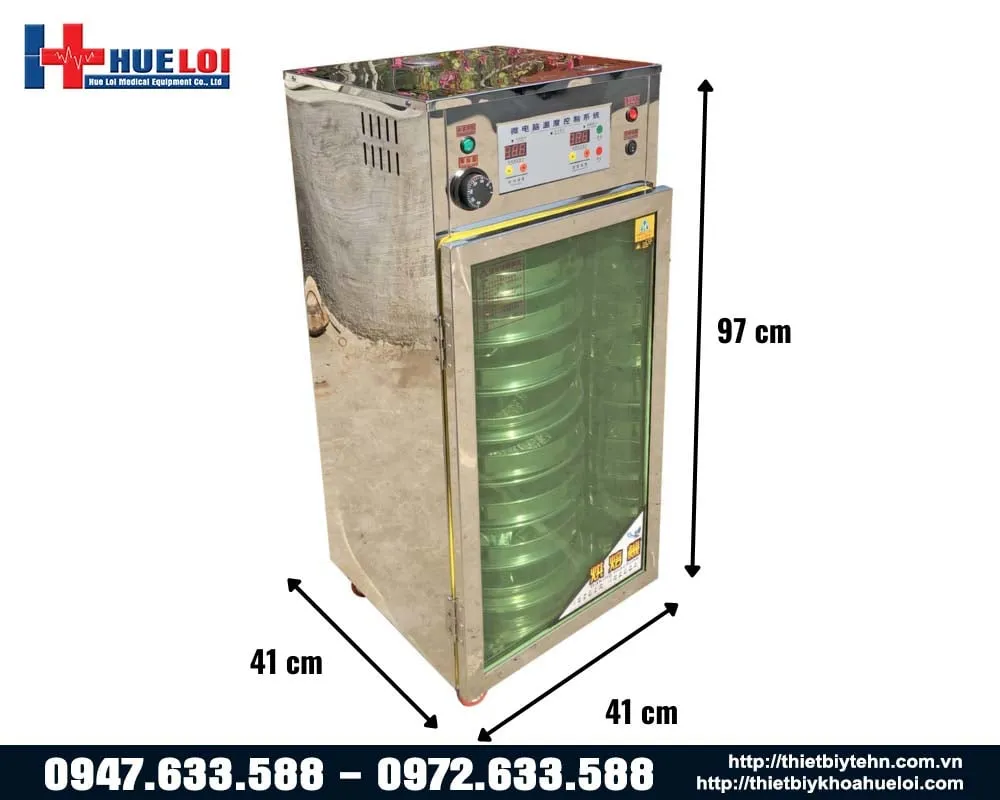 Kích thước tử sấy 1 cửa 8 tầng