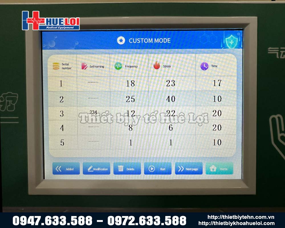 Chế độ của máy vỗ rung lồng ngực