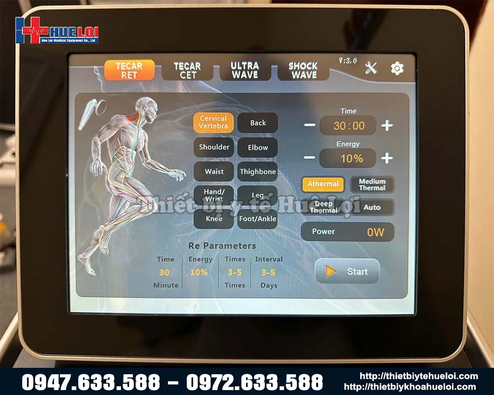 Màn hình điều khiển máy tecar cao cấp