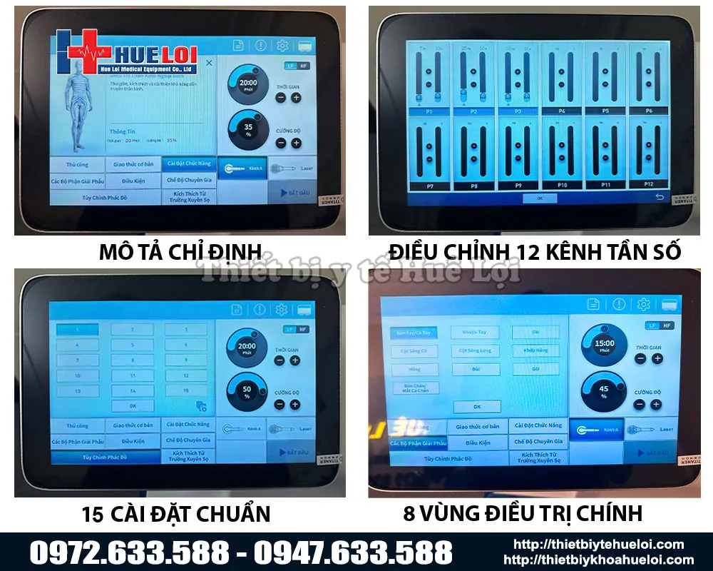 Các tính năng trị liệu của máy