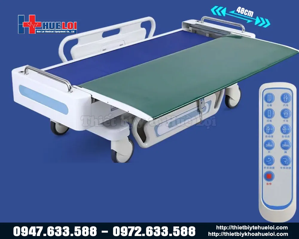 Cáng y tế điện tích hợp bàn trượt