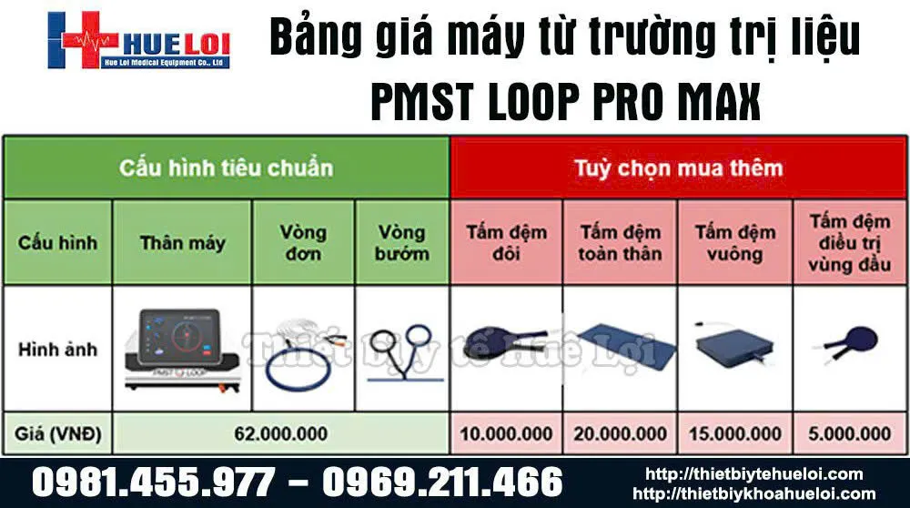 Bảng giá máy từ trường điều trị toàn thân cao cấp