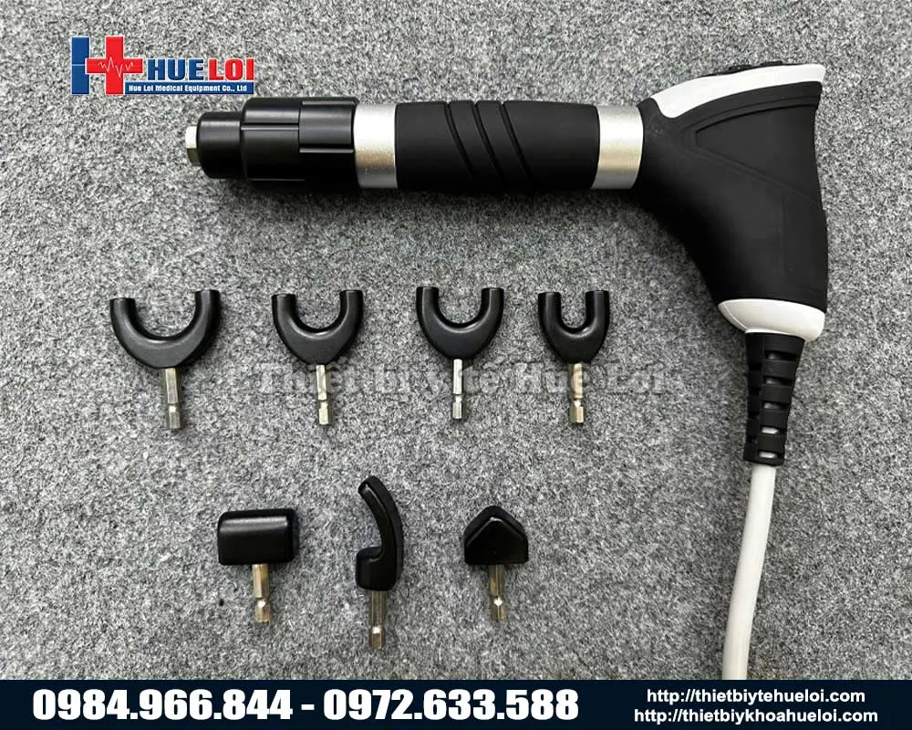 Tay súng và các đầu tác động cột sống của máy xung kích ip30