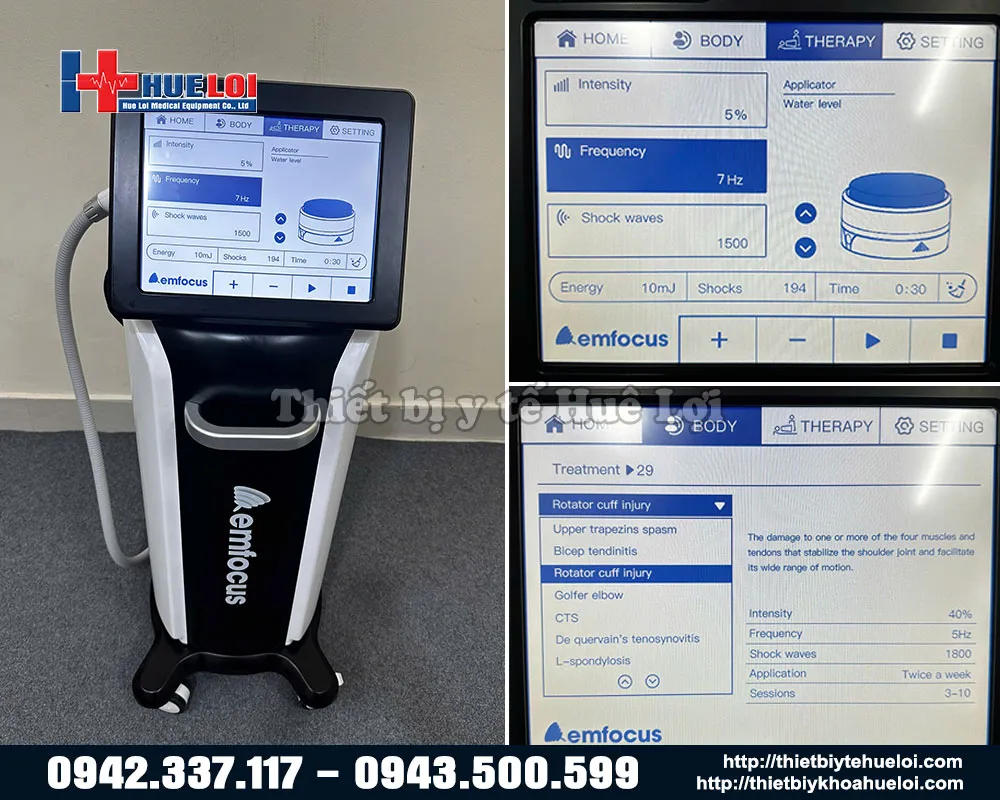 Công nghệ trị liệu hiện đại của máy xung kích cao cấp emfocus