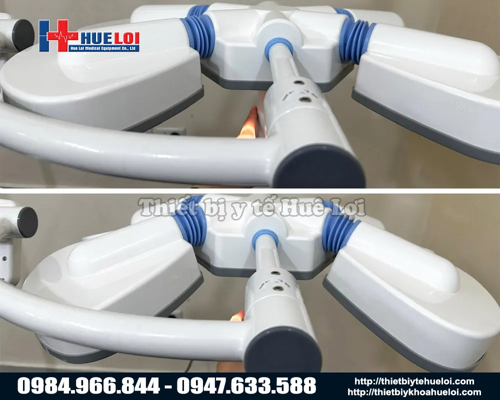 Thay đổi góc chiếu ánh sáng dễ dàng bằng đèn phẫu thuật năm cánh