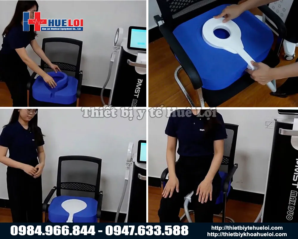 Trị liệu cơ sàn chậu bằng máy từ trường pmst max duo