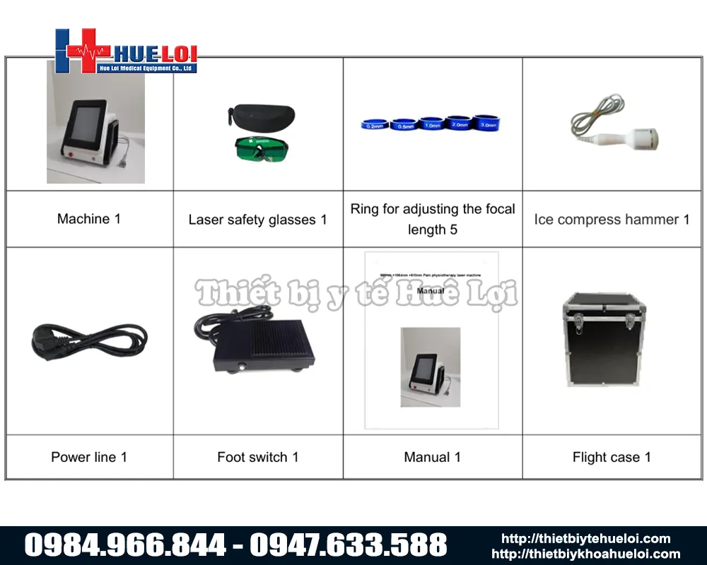 Cấu hình máy laser đa tần công suất cao