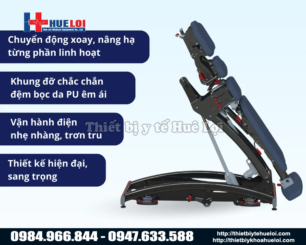 Điểm nổi bật của giường tác động toàn thân bằng điện manuthera 242