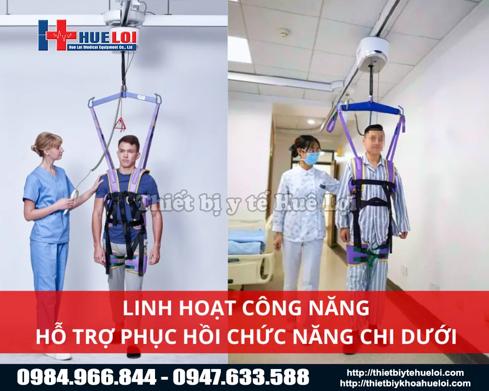 Hệ thống tập đi tự động treo trần linh hoạt cho bệnh nhân