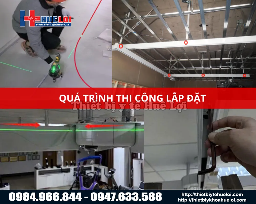 Thi công lắp đặt hệt thống tập đi treo trần tự động
