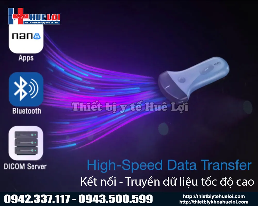 Tính năng kết nối và truyền dữ liệu máy siêu âm xách tay edan nano c5 exp