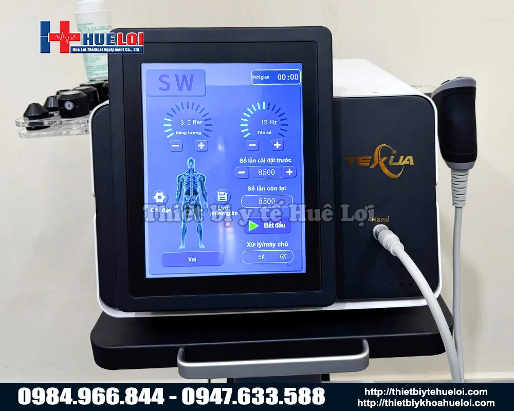 Máy xung kích trị liệu cao cấp có đầu bắn cố định