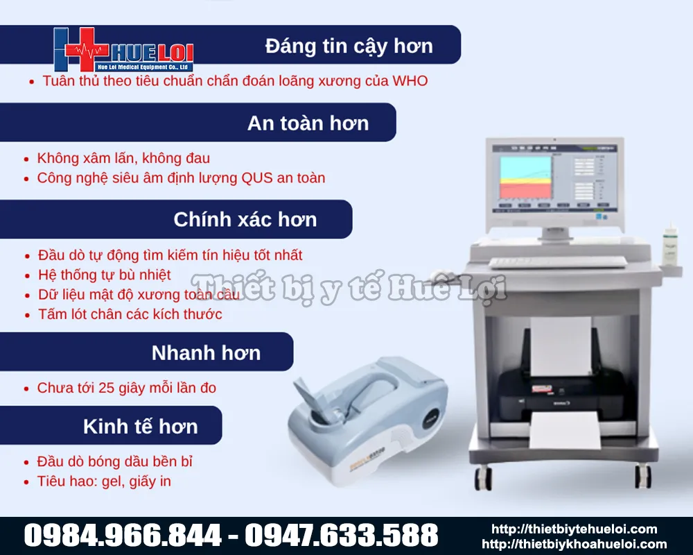 Điểm nổi bật của máy đo mật độ canxi bằng sóng siêu âm OSTEOKJ3000