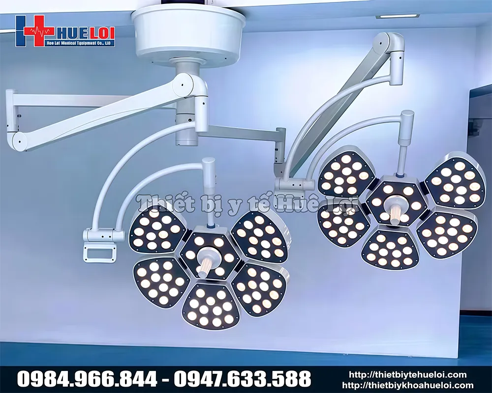 Đèn led 5 cánh treo trần hai nhánh cao cấp