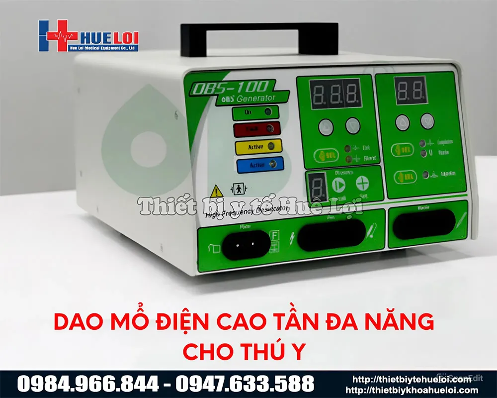 Dao mổ điện OBS 2 kênh đơn cực & lưỡng cực cho thú y
