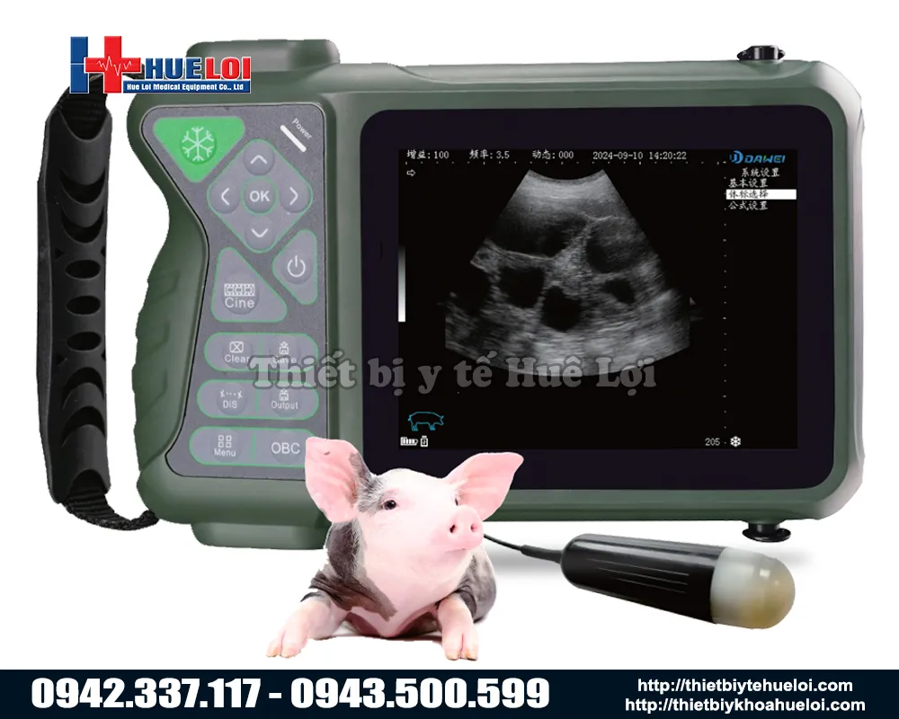 Máy siêu âm thai di động cho trang trại lợn