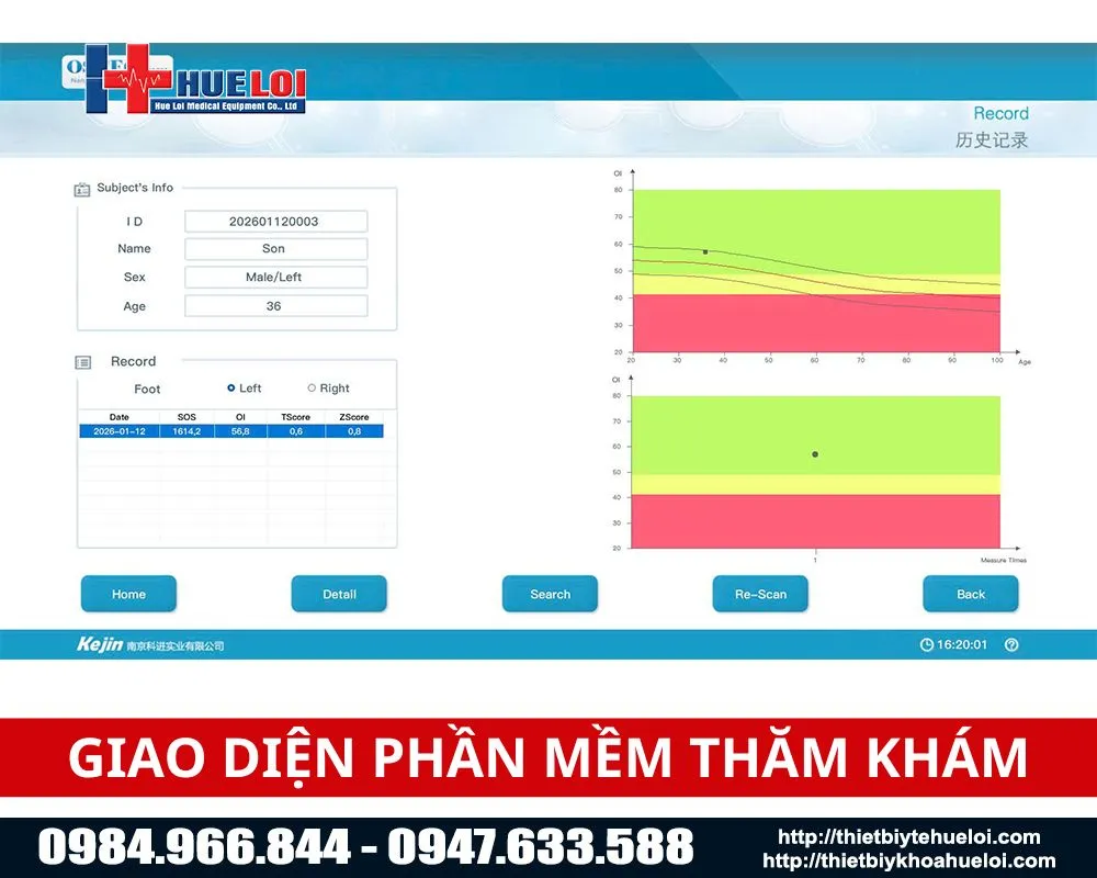 Phần mềm thăm khám đo loãng xương miễn phí