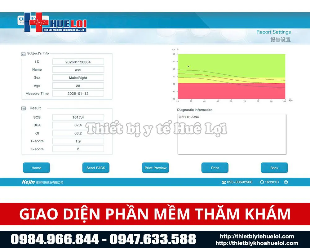 phần mềm đo loãng xương