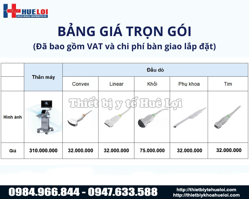 Bảng giá chi tiết máy siêu âm tổng quát edan lx 85