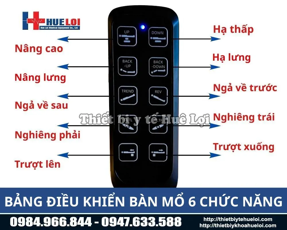 Bảng điều khiển bàn phẫu thuật đa chức năng