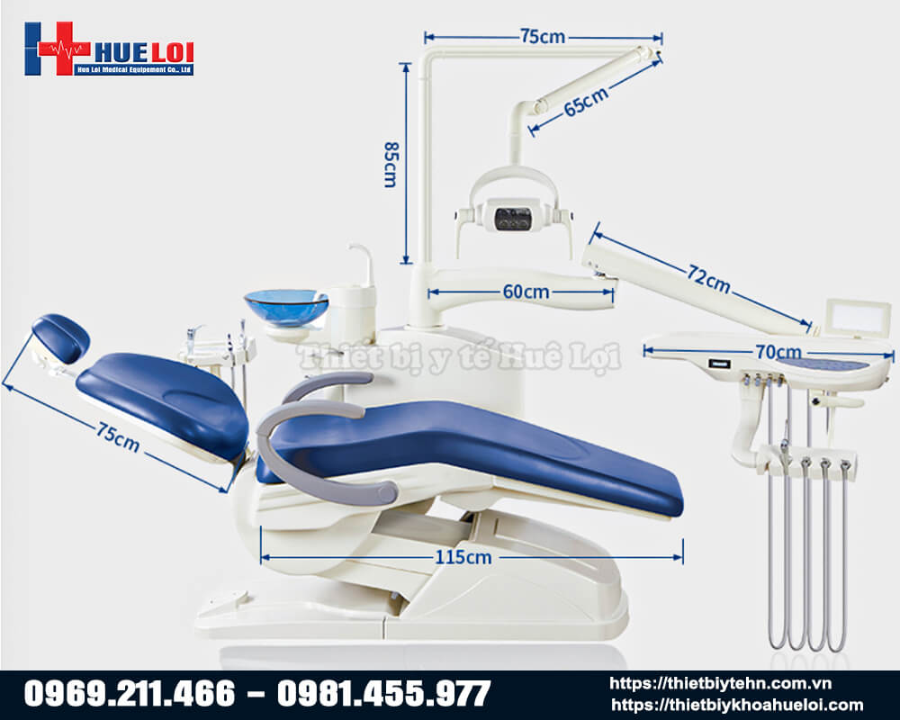 kích thước ghế khám nha tj2688e5
