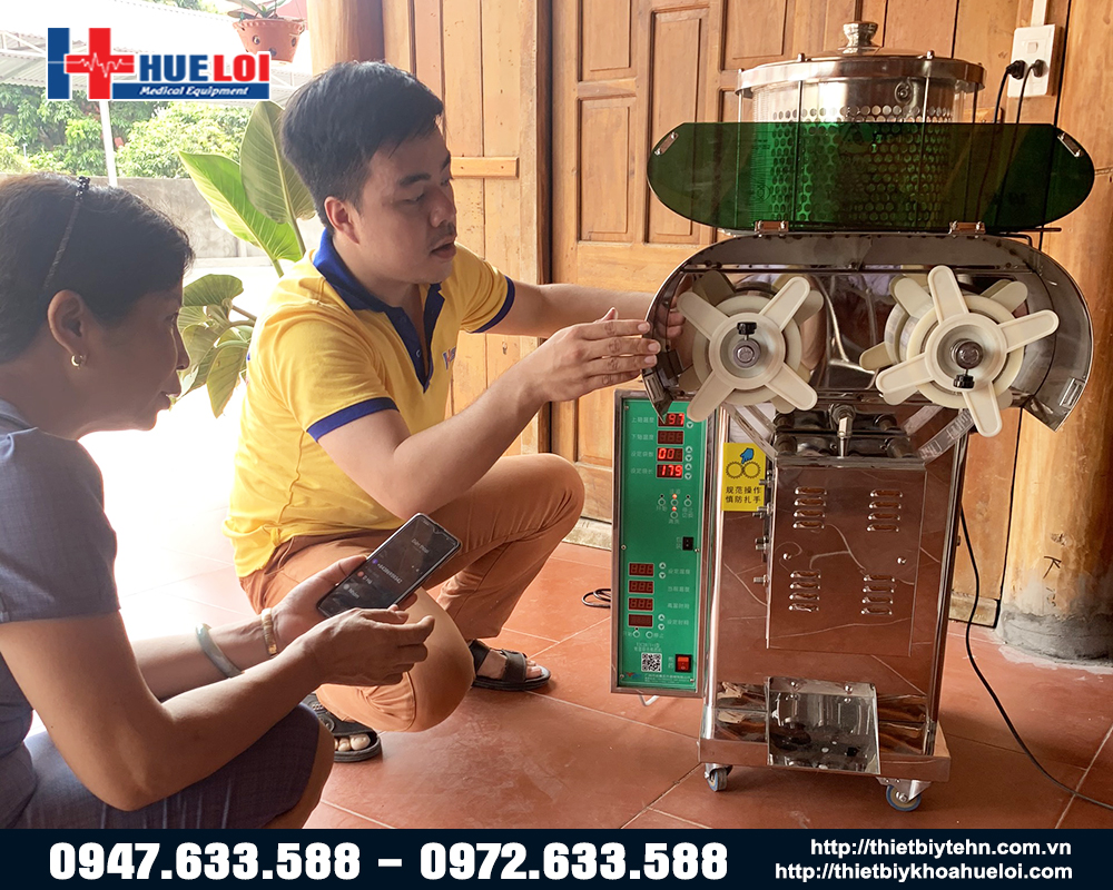 giao hàng máy sắc thuốc đông y tự động