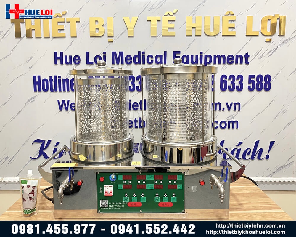 máy sắc thuốc mini hai nồi đun
