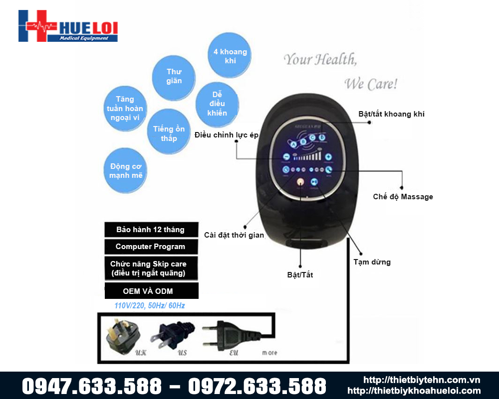 Cách sử dụng máy nén ép khí trị liệu